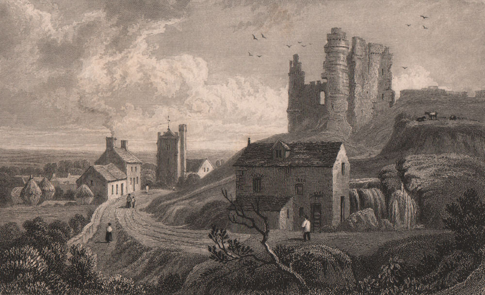 Newport, Pembrokeshire, Wales, by Henry Gastineau 1835 old antique print